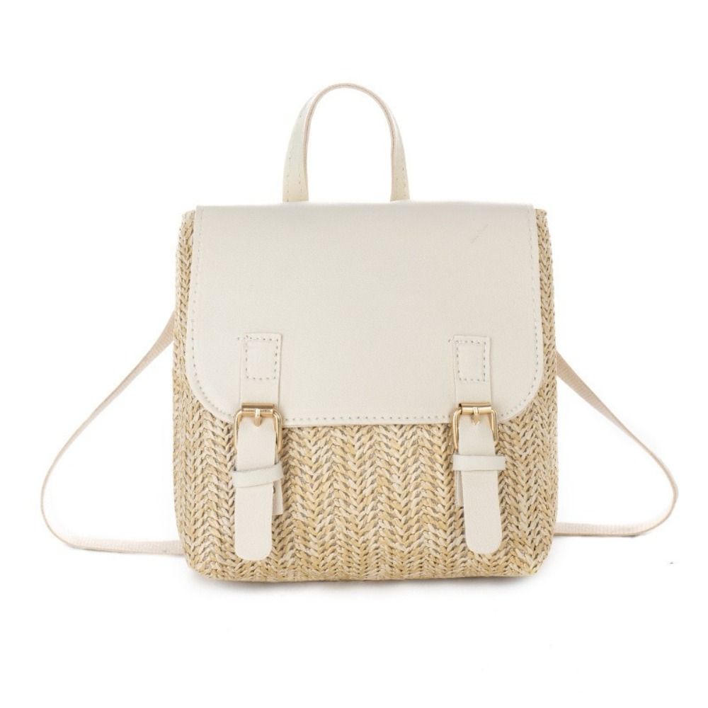 Luxury Bags Leather - Wszechstronna Torba Plecak ze Słomy i